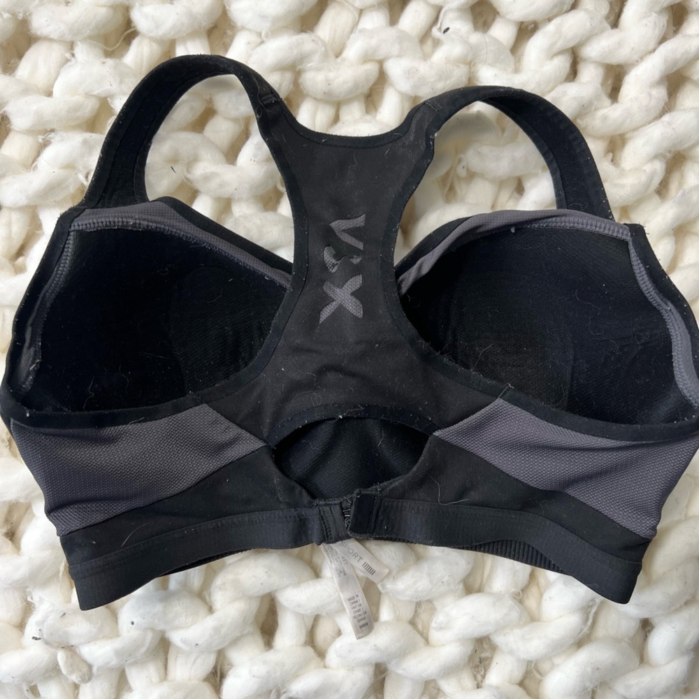 Victoria's Secret Black Sports Bra Racerback Design - Picture 2 of 3